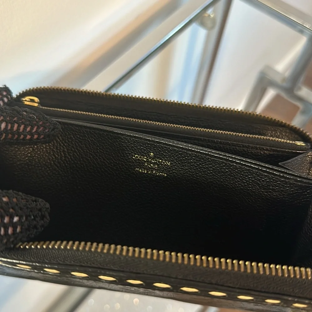 Louis Vuitton Black Monogram Empreinte Stitch Wallet, Full Inclusion! - Picture 7 of 16